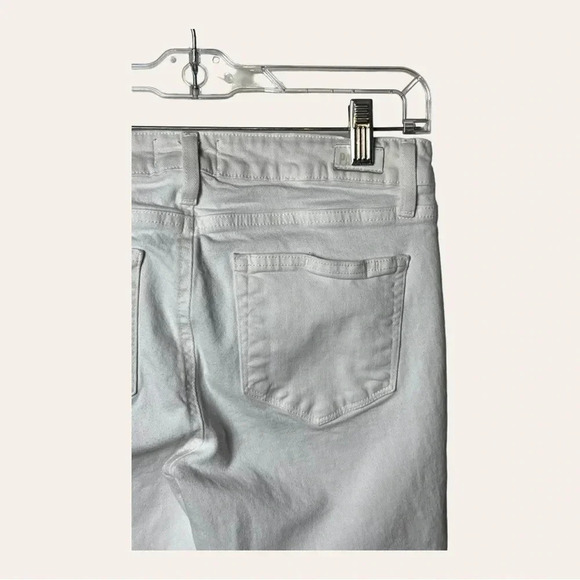 PAIGE VERDUGO CROP WHITE DENIM JEANS RAW HEM SIZE 29 - Picture 11 of 15